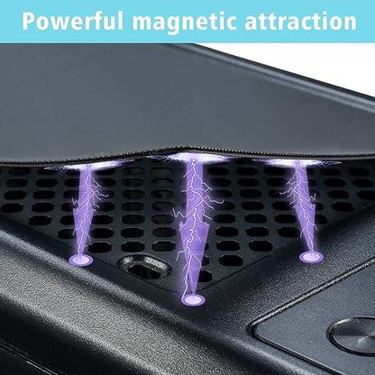 [4 Pack] 280x140mm PC Case Dust Mesh Filter, Magnetic Frame Computer Fan Dust Mesh PC Cooler Filter Dustproof PVC Cover Grills - Black