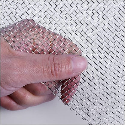 304 Stainless Steel Woven Wire Mesh,Stainless Steel Wire Metal Mesh Sheets,8 Mesh Steel Woven Mesh Rodent Proof Garden Insect Screen Heat-Resistant Metal Filter Screen Sheet