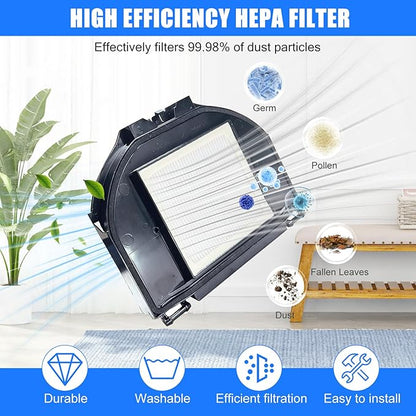 Replacement Parts for Shark RV2310AE/AV2310AE/RV2320S/RV2300S/UR2360S Matrix Robot Vacuum Cleaner,1 Main Brush Roller, 6 Side Brushes, 2 HEPA Filters, 2 Foam Filters(Not for RV2300/RV2310)-13Pack