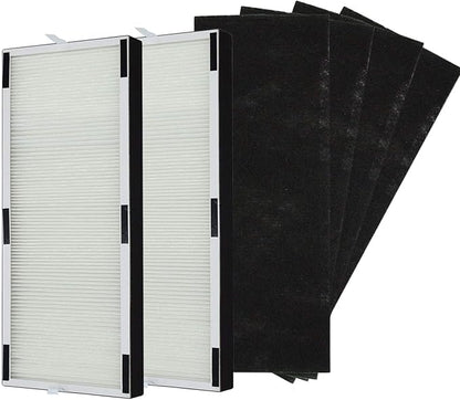 PUREBURG Replacement Filter Set Compatible with Hunter HP600 Tall Tower Air Purifier, 2 H13 HEPA + 4 Activated Carbon Pre-Filters Air Clean Dust VOCs Odor