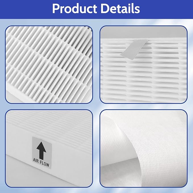 HPA300 HEPA Air Purifier Filter R for Honeywell HPA300 HPA200 and HPA5300 Series, 6 Pack H13 True HEPA Filter Compatible with Honeywell Filter-R, HRF-R3