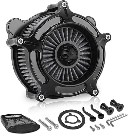 High Flow Air Cleaner Intake Filter System Kit Air Filters Cover for Harley Touring 2008-2016 Softail '16-'17 FLSTNSE '14-'15 FLSTSE 2011-2012 FXSBSE 2013-2014 Dyna FXDLS 2017
