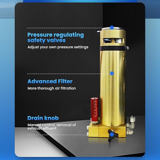 TUXING 4500Psi 300Bar High Pressure Diving Compressor,PCP Air Compressor,Auto Stop,3.5CFM100L/min Air Flow for Scuba Breathing Snorkeling Water Sport Paintball 110V 60HZ Single-phase (TXEDM043)
