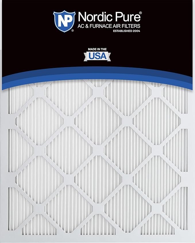 Nordic Pure 20x25x1 (Actual Size: 19 1/2 x 24 1/2 x 3/4) Tru Mini Pleat MERV 12 AC Furnace Air Filters – 2.5X More Media for Longer-Lasting, High-Efficiency Filtration - 3 Pack