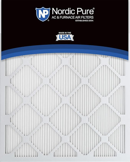 Nordic Pure 20x25x1 (Actual Size: 19 1/2 x 24 1/2 x 3/4) Tru Mini Pleat MERV 12 AC Furnace Air Filters – 2.5X More Media for Longer-Lasting, High-Efficiency Filtration - 3 Pack