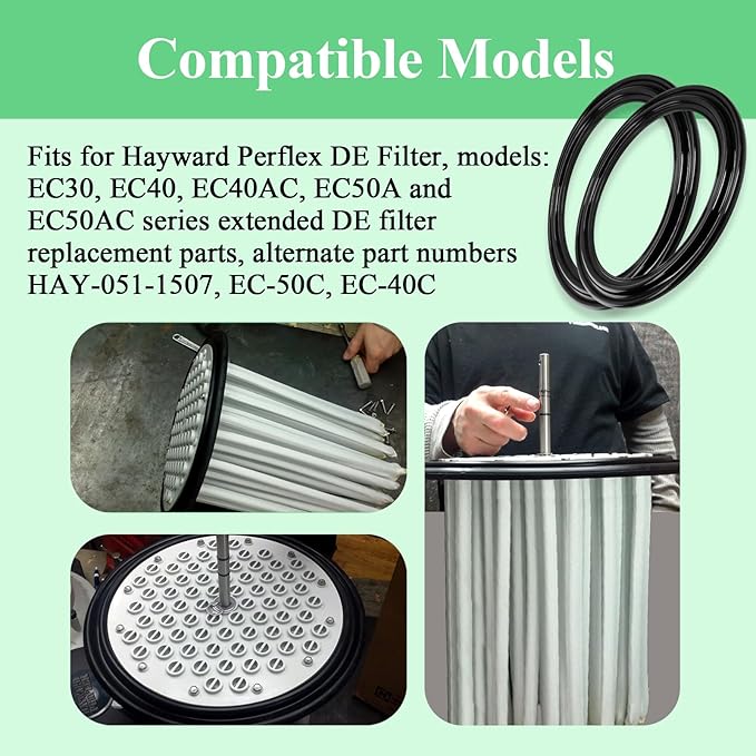 Diaphragm Gasket, Fit for Hayward Perflex DECX5000G, EC40AC,EC50,EC50C,EC50A,EC50AC Series Extended DE Filter, W/ECX1014A Bump Shaft Kit ECX1011 ECX9611246 ECX1014, Part NO. HAY-051-1507,EC-50C,EC-40C