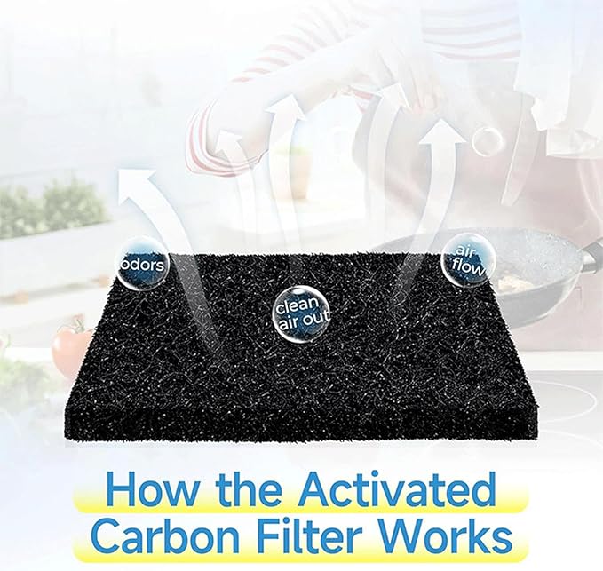 Trash Can Odor Absorber, Activated Charcoal Odor Filter, 20 Pack Adhesive Deodorizer for Home Kitchen Bathroom Office Compost Bin, Indoor Outdoor Use, Neutralizes Smells, Easy Installation