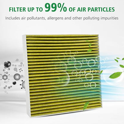 2PCS Cabin Engine Air Filter JMY09 JMP100 Kit Fits for Tacoma 3.5L 2016 2017 2018 2019 2020 2021 2022 2023, Replacement for 178010P100, CA11895, 87139YZZ09, CF10374