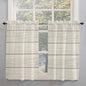 Vintage Country Wooden Board Window Valance Curtains, Gradient Wood Grain Line Light Filtering Kitchen Valance with 3-inch Rod Pocket for Living Room Bathroom Bedroom,2 Panel,27.5x45In