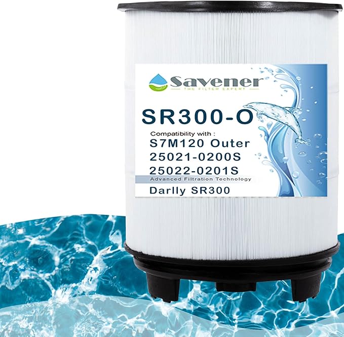 S7M120 System 3 Outer Pool Filter Compatible with 25021-0200S & 25022-0201S, Replacement for Sta-Rite System 3, SR300 Pool Filter Cartridge, 200 Sq.Ft. Filtration Area