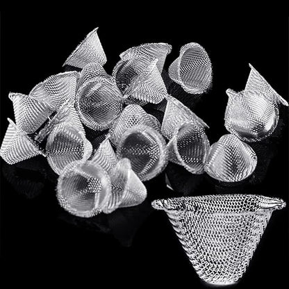 Funrous Stainless Steel Screens 3/4 Inch Conical Design Bowl Screen Filters Metal Filters Screens Filters, Adjustable Size(40 Pcs)