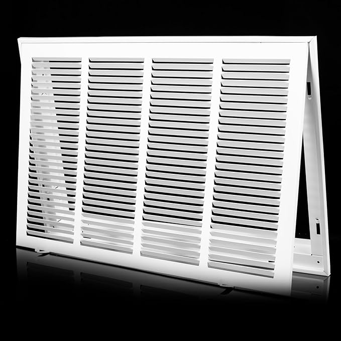 24x18 Return Air Grille [Duct Opening Size],Return Air Vent Cover for Wall Or Ceiling,Steel Return Air Filter Grilles Removable Face/Door for 1 Inch Filters (24"W x 18"H [Duct Opening])