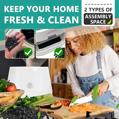2 Pounds(4-Pack) Odor Absorbing Filter Refills for Lomi Smart Waste Kitchen Composter, Activated Charcoal Refills Compatible with Lomi Kitchen Composter