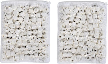 ALEGI Aquarium Premier Bulk Bio Ceramic Rings Filter Media for Fresh Water, Sea Water Fish Tank Canister Filter,Koi Fish Pond Reef Filter (2 lbs)