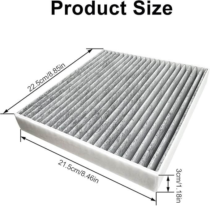 Cabin Air Filter for Sorento (2021-2023),Tucson (2022-2023),K5 (2021-2023),Sonata (2020-2023),Elantra (2021-2023),Santa Cruz (2022-2023),Santa Fe (2021-2023),Replacement for CF12820,042-2261.