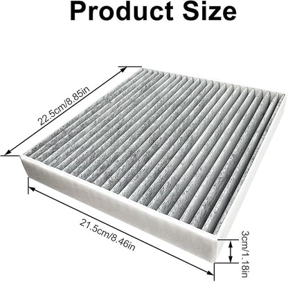 Cabin Air Filter for Sorento (2021-2023),Tucson (2022-2023),K5 (2021-2023),Sonata (2020-2023),Elantra (2021-2023),Santa Cruz (2022-2023),Santa Fe (2021-2023),Replacement for CF12820,042-2261.