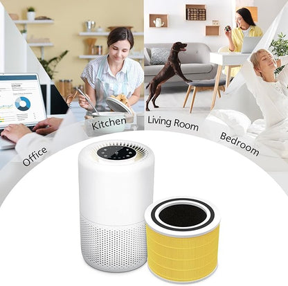 Core 200S-P Replacement Filter Compatible with LEVOIT Core 200S Smart WiFi Air PuriFier, Core 200S-RF Air Filter, Yellow, 2 Pack