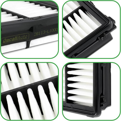 Engine & Cabin Air Filter Set for Hyundai Santa(2021-2025), Sonata(2020-2025), Tucson(2022-2025), Sport-age(2023-2024), K5(2021-2025), Sorento(2021-2025); Replace 28113-L1000, 97133-L1000