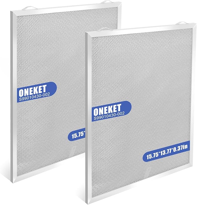S99010430-002 Range Hood Filter 15-3/4" x 13-7/8" x 3/8"(2-Pack,5-Layer Aluminum Filter)4512880 Compatible with B.roan,N.utone,HPF30 Range Hood Filters