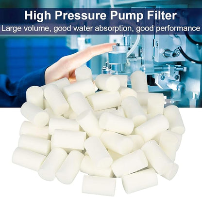 50pcs Pump Prefilter Replacement Pcp Compressor Cotton Filter Oil Water Separator Pre Filter Pump Prefilter Sponge for Electric High Pressure Air Compressor Part