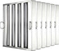 19.5 in x19.5 in Commercial Hood Filters - 430 Stainless Steel 5-Groove Baffle Filters for Restaurant Kitchen Exhaust Hoods Pack of 6