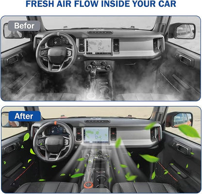 1Pcs Cabin Air Filter & 1Pcs Engine Air Filter Accessories Compatible with Ford Bronco 2026 2025 2024 2023 2022 2021 2.3L 2.7L Engine Cabin Air Filter Automotive Replacement for CF12772&MB3G-9601AA