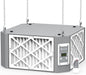 360° Woodshop Air Filtration System Woodworking - 1050/1350 CFM, Built-in Ionizer, with Strong Vortex Fan, Shop Air Filtration for Garage, Works Shop, Dust Collectors System, Gray, KMF12D Pro