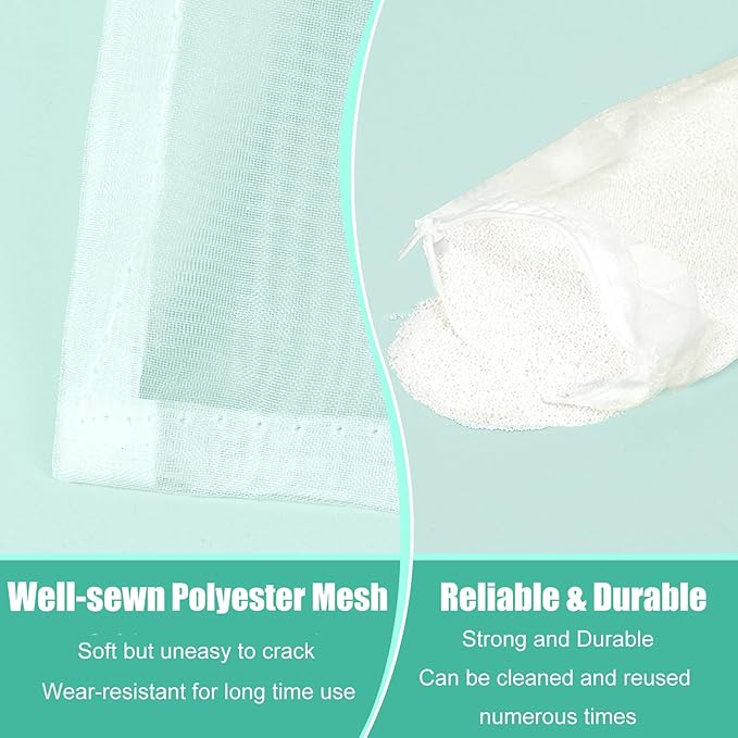 AQUANEAT Aquarium Filter Media Bags 15pcs Fish Tank Extra Fine 100 Micron Mesh Bags with Plastic Zipper for Activated Carbon (5.5" x 8")