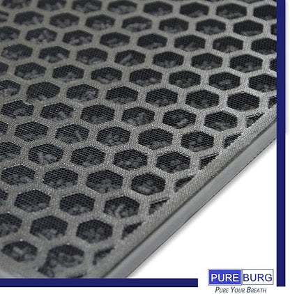 PUREBURG Replacement Filter Set Compatible with RabbitAir BioGS 2.0 Ultra Quiet Model SPA-550A & SPA-625A Air Purifiers,H13 True HEPA + Activated Carbon Filter Air Clean Odor