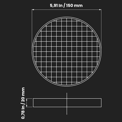 6" Inch Filter Replacement - Round Duct Filter System - G4 Class Filter and Mesh Screen - Dust Collection and Air Purification