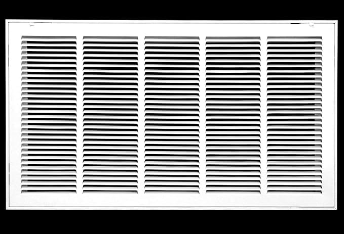 HVAC Premium 34 x 16 Duct Opening Steel Return Air Filter Grille, for 1-inch Filter, Removable Door, Flat Stamped HVAC Vent Cover Grille, Outer Dimensions 36.5 x 18.5