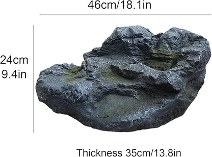 Outdoor Fake Rock Cover Realistic Lightweight Fiberglass Artificial Landscape Boulder Enclosure Protection Dome for Well Pump Septic Tank Electrical Boxes R (A)