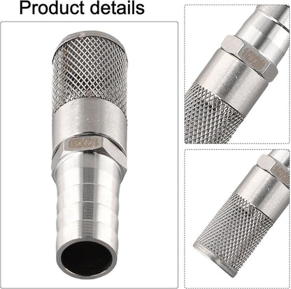 Stainless Steel 304 Hose Barb Filter 3/4 Inch (19-20mm) for Fuel Gas Line Pipe for Pump Inlet with 1.5mm Mesh Strainer, Compatible with 3/4" Hose(20mm)