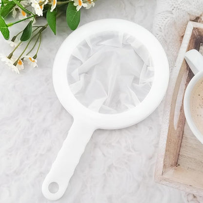 Quacc Nylon Fine Mesh Strainer Plastic Net Strainer 200 Mesh Kitchen Sieve Filter with Handle Hook Food Filter for Tea, Coffee, Nut Milk, Juice