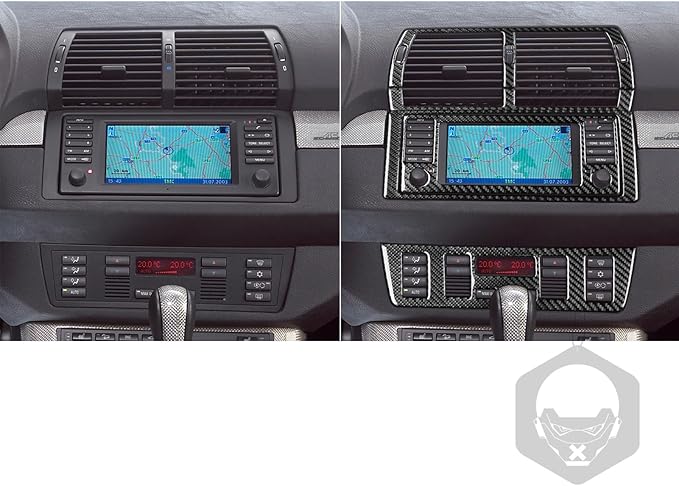 Carbon Fiber Interior Full Compatible with BMW X5 Centre Console Set A5 pcs-1