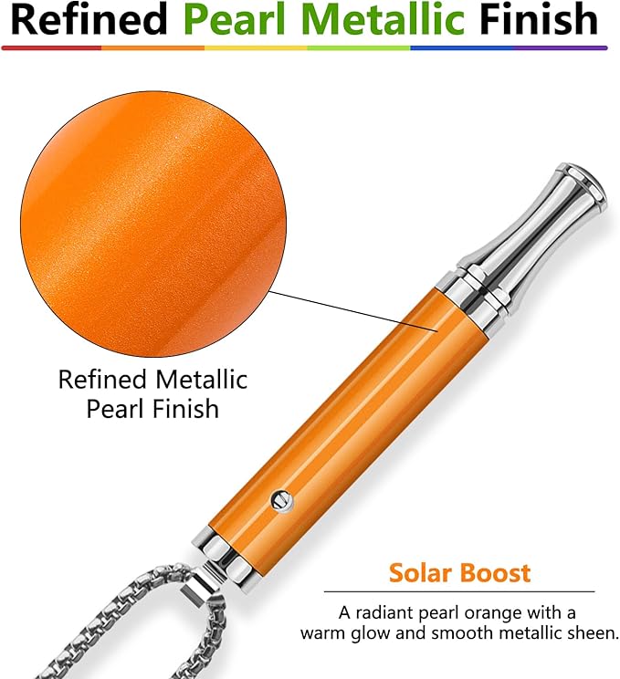 ASTOFLI Breathing Necklace for Anxiety Relief – Flavored Air Breathe Necklace, Breath Free Stress Relief Device with Flavor, Meditation Jewelry Gifts for Women and Men, Stainless Steel