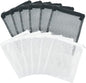 Aquarium Media Mesh Filter Bags with Zipper - Reusable for Activated Carbon & Ceramic Rings