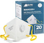 LotFancy N95 Mask for Adults, NIOSH Particulate Respirator, N95 Face Mask for Construction, Cleaning, Sanding, Dust Pollution