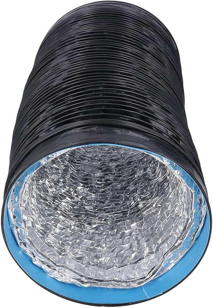 CHICIRIS dryer vent hose 6.56ft, Aluminum Flexible Ducting Ventilation Hose with 3 Layers, Noise Reduction, Efficient Airflow,dryer vent cleaning kit, for HVAC, Kitchen, Greenhouse