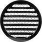 Repa Market 8" Inch Scratch Resistant Black Soffit Air Vent Cover - Aluminum Louvered Round Gable Vent with Mesh Screen - Exhaust/Intake Ventilation Grill for House - Outdoor Metal Duct Grate