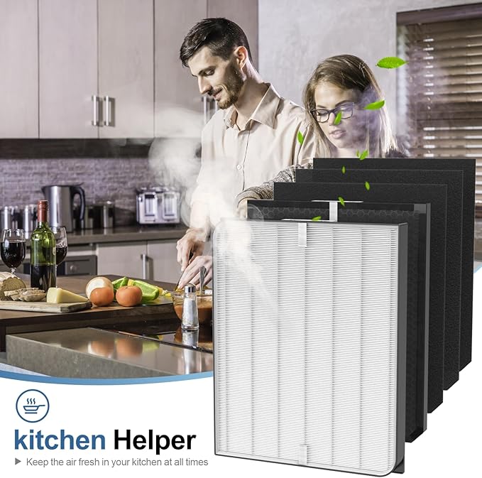 Replacement Filters Set Compatible with 3000 AD3500 AD3500i, Includes 2 High-Efficiency Filter, 2 Carbon Filters, 6 Pre-Filters, Air Purifier Filters Replacement for Home Pet Owners