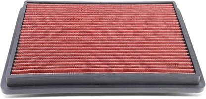 DNA Motoring AFPN-018-RD Clean Air Washable Drop In Panel Air Filter Enhance Engine Performance Power & Acceleration Improve [Compatible with 99-17 Chevy Suburban Silverado]