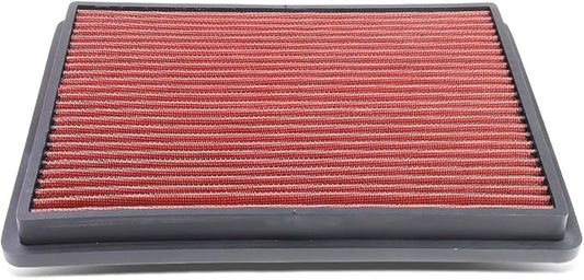 DNA Motoring AFPN-018-RD Clean Air Washable Drop In Panel Air Filter Enhance Engine Performance Power & Acceleration Improve [Compatible with 99-17 Chevy Suburban Silverado]