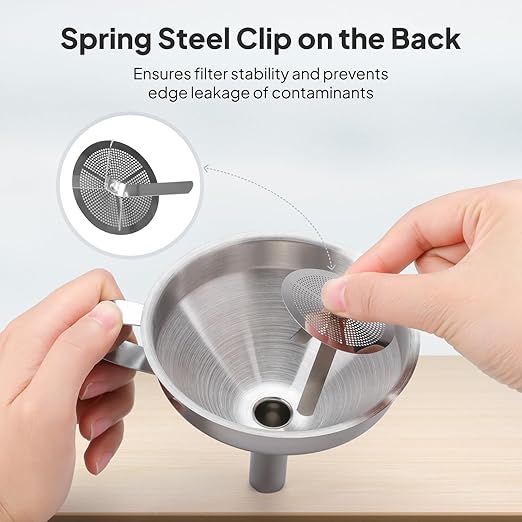 ELEGOO Stainless Steel Funnel, 3D Resin Metal Funnel with Filter and Cleaning Brush for SLA/DLP/LCD 3D Printer UV Resin