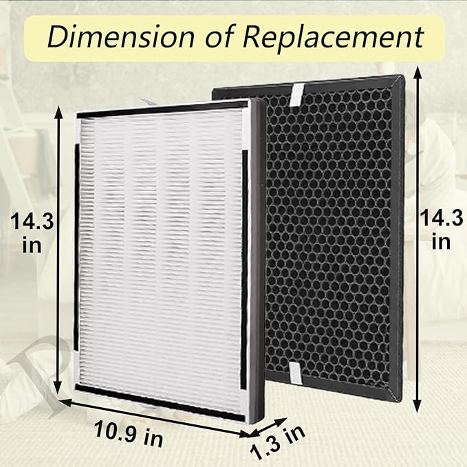 Type XP360 Replacement Filter Compatible with Purafide XP360 Air Purifier Large Room Replacement Kit,(1+1+4 Set of 4-Stage Filtration)