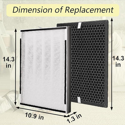 Type XP360 Replacement Filter Compatible with Purafide XP360 Air Purifier Large Room Replacement Kit,(1+1+4 Set of 4-Stage Filtration)