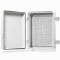 QILIPSU Waterproof Junction Box IP67 Outdoor Plastic Electrical Project Enclosure Weatherproof with Mounting Plate, Wall Brackets, Hinged Grey Cover 14.8"x10.8"x6.1"