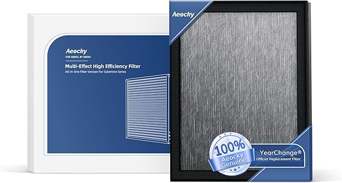 Air Filter for Model:Cybertron, 5-in-1 Filter with Washable Pre-Filter, for Pollen Wildfire Smoke Dust Pet Dander Odor and Household Pollutants, 1 Pack