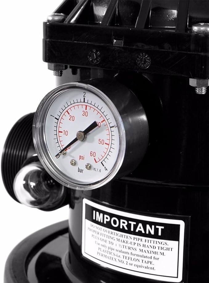 XtremepowerUS 16" Sand Filter for Above/Inground Swimming Pool Media System with Multi Port Valve up to 21,000 Gallons