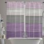 Country Wood Board Gray Purple Window Valance Curtains, Farmhouse Gradient Plank Light Filtering Kitchen Valance with 3-inch Rod Pocket for Living Room Bathroom Bedroom,2 Panel,52x72In